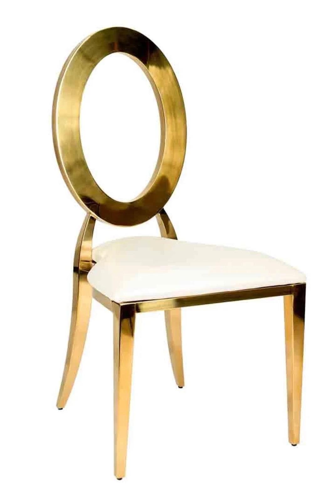 Gold Dior luxury event chair with cushion